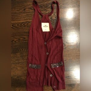 Vintage Y2K Hollister Burgundy Knit Vest